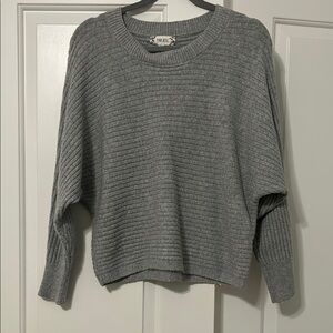 NWOT Pink Rose Gray Ribbed Sweater